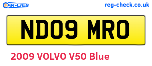 ND09MRO are the vehicle registration plates.