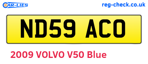 ND59ACO are the vehicle registration plates.