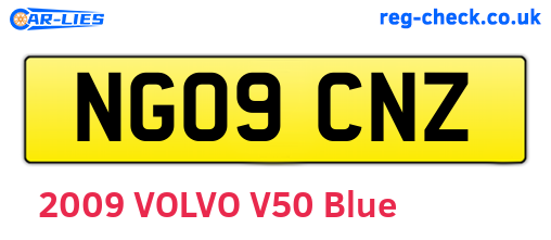 NG09CNZ are the vehicle registration plates.