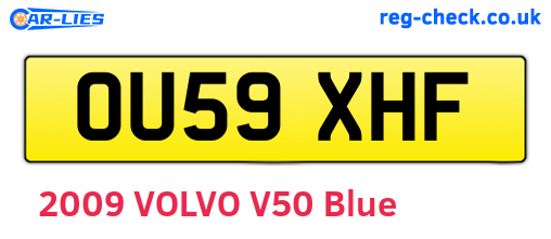 OU59XHF are the vehicle registration plates.
