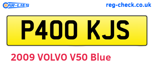 P400KJS are the vehicle registration plates.