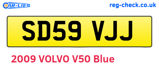 SD59VJJ are the vehicle registration plates.