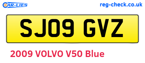 SJ09GVZ are the vehicle registration plates.