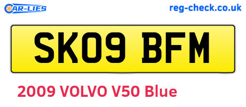 SK09BFM are the vehicle registration plates.