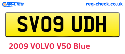 SV09UDH are the vehicle registration plates.