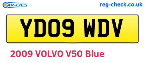 YD09WDV are the vehicle registration plates.