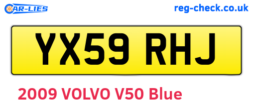 YX59RHJ are the vehicle registration plates.
