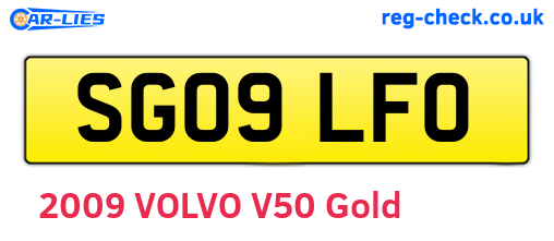 SG09LFO are the vehicle registration plates.