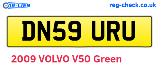 DN59URU are the vehicle registration plates.