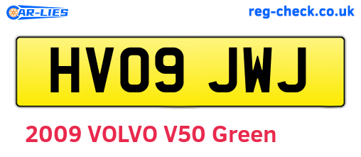 HV09JWJ are the vehicle registration plates.