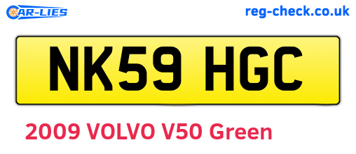 NK59HGC are the vehicle registration plates.