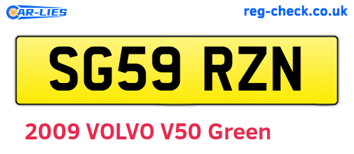SG59RZN are the vehicle registration plates.