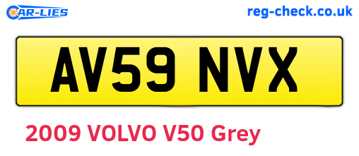 AV59NVX are the vehicle registration plates.
