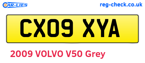 CX09XYA are the vehicle registration plates.