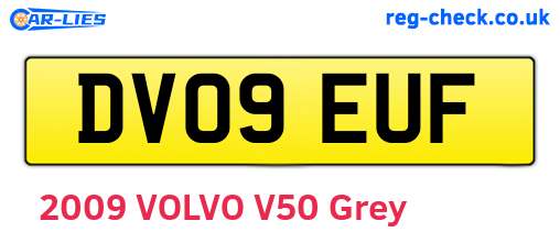 DV09EUF are the vehicle registration plates.