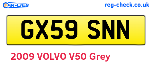 GX59SNN are the vehicle registration plates.