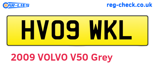 HV09WKL are the vehicle registration plates.