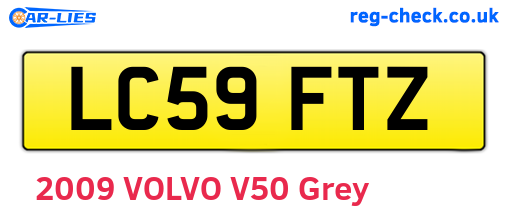 LC59FTZ are the vehicle registration plates.