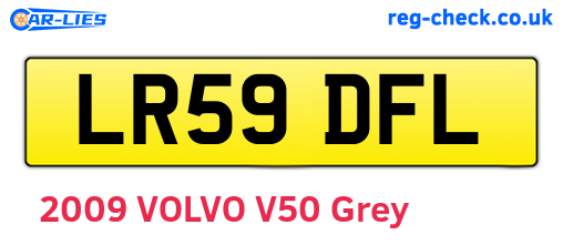 LR59DFL are the vehicle registration plates.