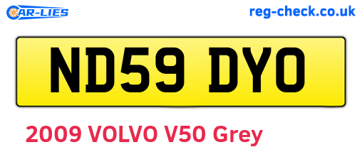 ND59DYO are the vehicle registration plates.