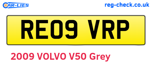 RE09VRP are the vehicle registration plates.