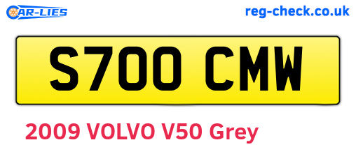 S700CMW are the vehicle registration plates.