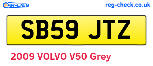 SB59JTZ are the vehicle registration plates.