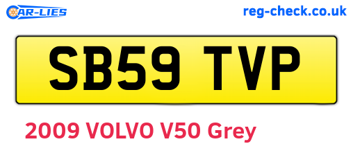 SB59TVP are the vehicle registration plates.