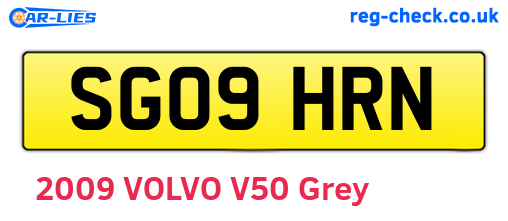 SG09HRN are the vehicle registration plates.