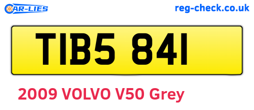 TIB5841 are the vehicle registration plates.