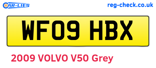 WF09HBX are the vehicle registration plates.