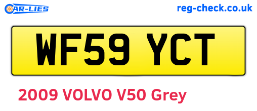 WF59YCT are the vehicle registration plates.