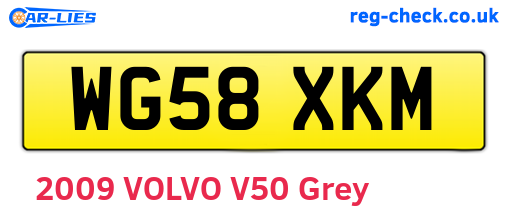 WG58XKM are the vehicle registration plates.