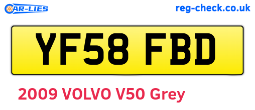 YF58FBD are the vehicle registration plates.