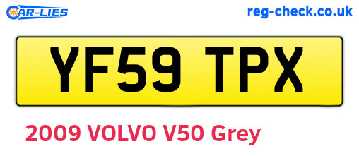 YF59TPX are the vehicle registration plates.