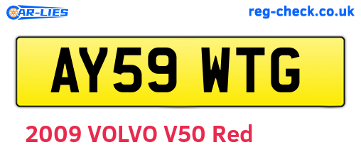 AY59WTG are the vehicle registration plates.