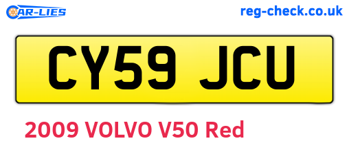 CY59JCU are the vehicle registration plates.