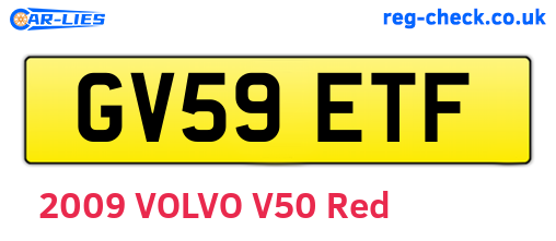 GV59ETF are the vehicle registration plates.