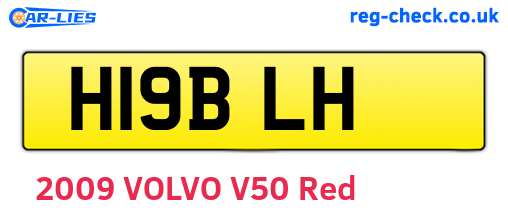 H19BLH are the vehicle registration plates.