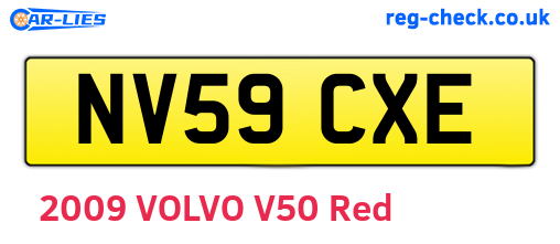 NV59CXE are the vehicle registration plates.
