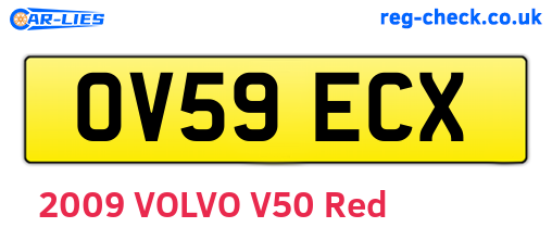 OV59ECX are the vehicle registration plates.