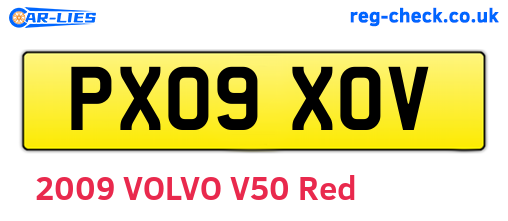 PX09XOV are the vehicle registration plates.