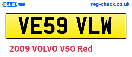 VE59VLW are the vehicle registration plates.