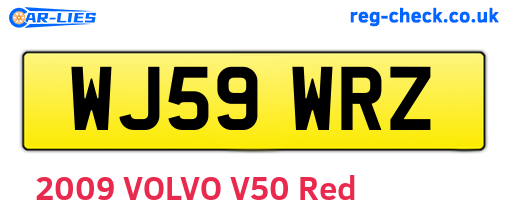 WJ59WRZ are the vehicle registration plates.