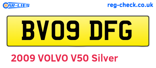 BV09DFG are the vehicle registration plates.