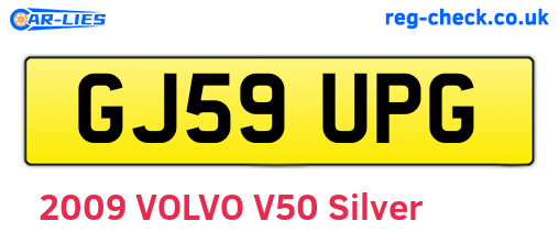 GJ59UPG are the vehicle registration plates.