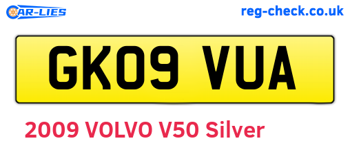 GK09VUA are the vehicle registration plates.