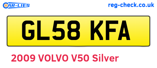 GL58KFA are the vehicle registration plates.