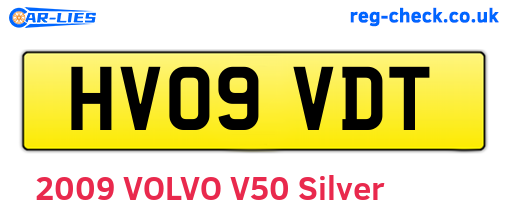 HV09VDT are the vehicle registration plates.
