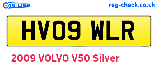 HV09WLR are the vehicle registration plates.